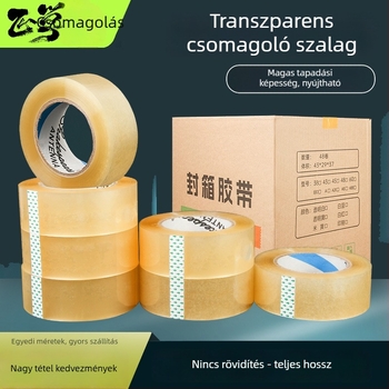 Csomagoló szalag, BOPP film, vízbázisú ragasztó, átlátszó, zárásra és csomagolásra (-20–40 °C, 52 µm)