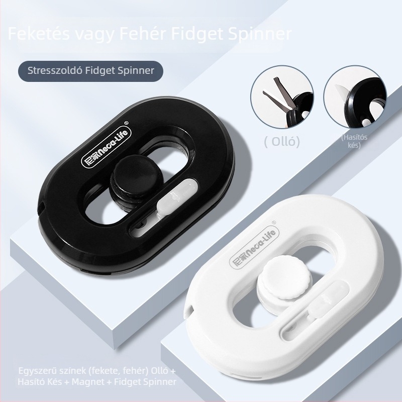 Nijia Nj6000 kerámia anyagú 2 az 1-ben kés és olló, modell Nj6000, max. 7 cm penge