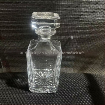 Kristály whisky dekantáló készlet – európai stílus, retro lux, fedél és poharak, 6 darabos készlet