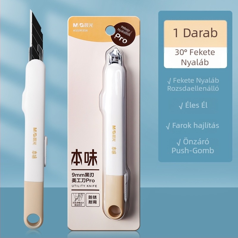 Csomagoló kés M&G Morning Light, modell 913S6, műanyag markolat, penge szélesség 9 mm