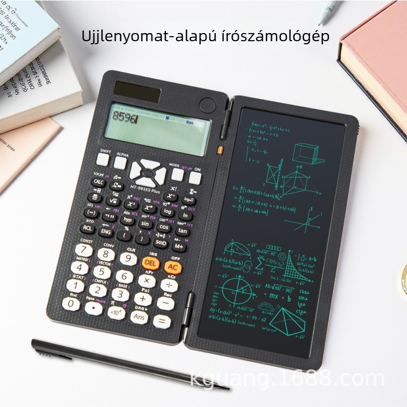 H7 & H5 Tudományos számológép, 10 számjegy kijelző, Kétforrású táplálás, Tömeg 205 g
