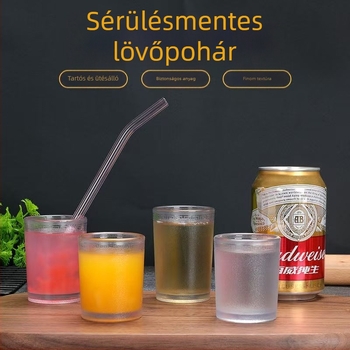 Borospohár, műanyag, modern-minimalista stílus, 60 g, logónyomás elérhető