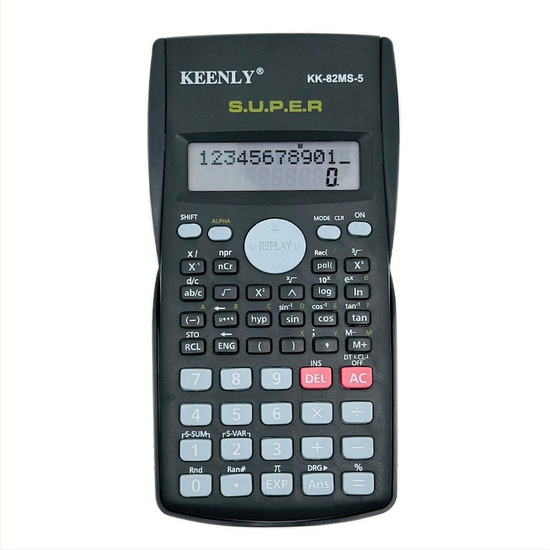 Kaiyi 82MS többfunkciós számológép, 12 számjegyű kijelző, műanyag ház, elemről működik