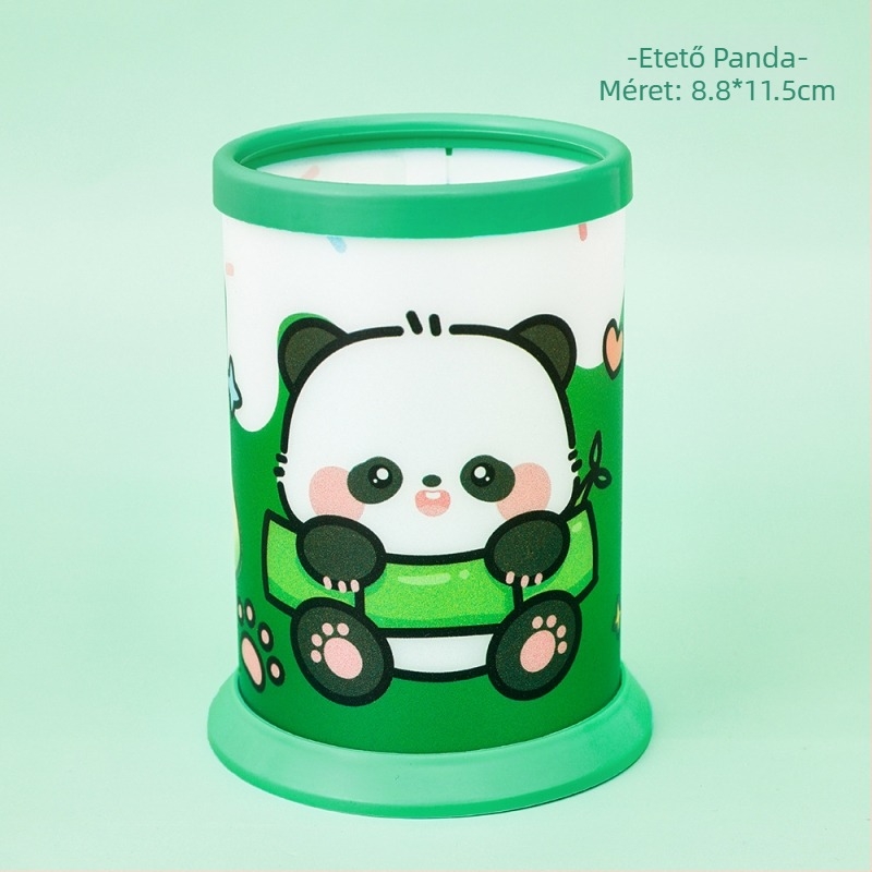 Xinku 2920 Foldozható tolltartó – Kör alakú műanyag asztali rendező, logó testreszabás elérhető