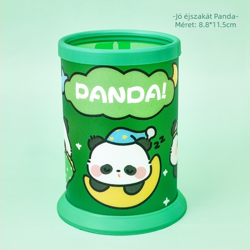 Xinku 2920 Foldozható tolltartó – Kör alakú műanyag asztali rendező, logó testreszabás elérhető