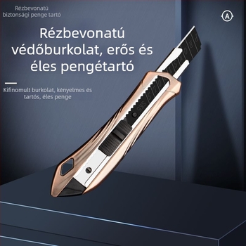 Többfunkciós vágókés - nehéz, rozsdamentes acél penge, tapéta és papír vágásához