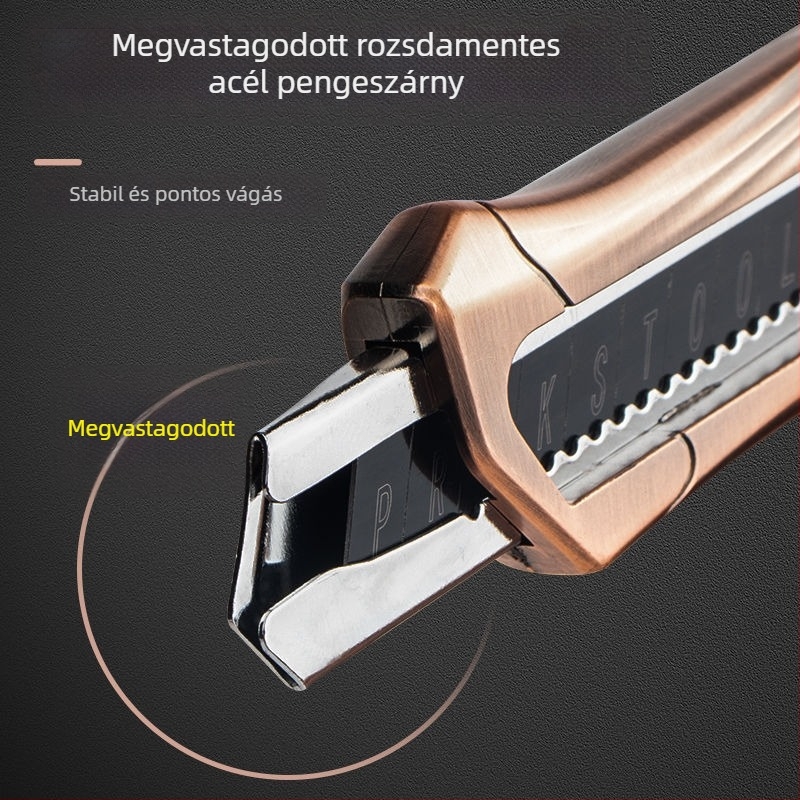 Többfunkciós vágókés - nehéz, rozsdamentes acél penge, tapéta és papír vágásához