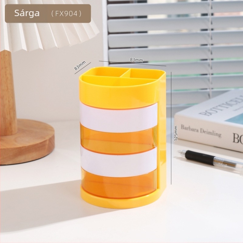 Tolltartó, többfunkciós, stílusos asztali kiegészítő, márka Fuxiang FX904, műanyag, kerek forma