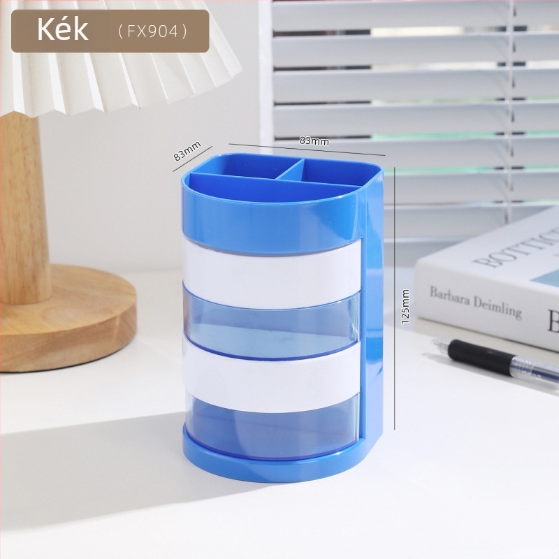Tolltartó, többfunkciós, stílusos asztali kiegészítő, márka Fuxiang FX904, műanyag, kerek forma