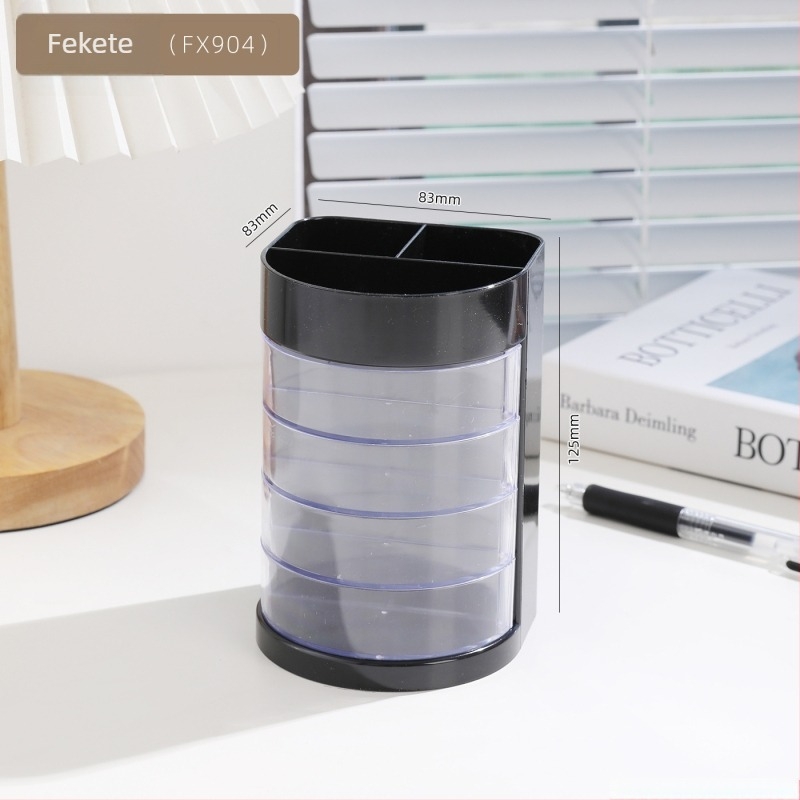 Tolltartó, többfunkciós, stílusos asztali kiegészítő, márka Fuxiang FX904, műanyag, kerek forma
