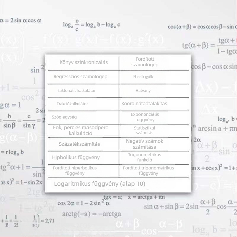 Funkcionális számológép tudományos funkciókkal és hangfunkcióval, 10 jegyű kijelző, akkumulátor mellékelve — Yinsheng 82MS