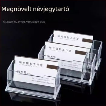 Névjegykártyatartó | Akril anyagú | Egyrétegű kivitel | Kapacitás: 70 kártya