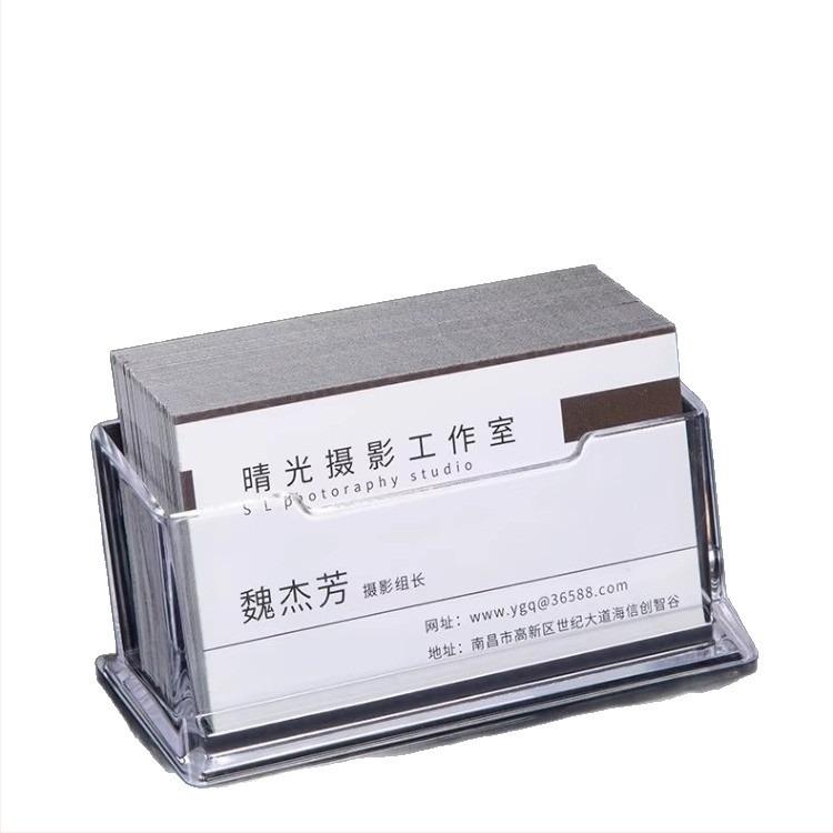 Névjegykártyatartó | Akril anyagú | Egyrétegű kivitel | Kapacitás: 70 kártya