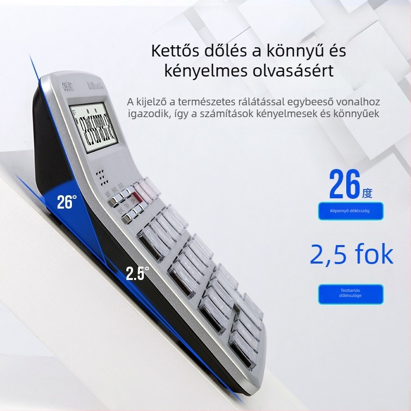 Deli 1512 Aritmetikai számológép hangfunkcióval, 12 számjegy kijelzővel, elemmel együtt