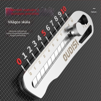 Rozsdamentes acélból készült művészi kés; nehéz, ipari minőségű, teljesen fémes szerkezet; anyag: rozsdamentes acél; súly: 0,12 kg; alkalmas papír, tapéta és csomagolás felnyitására.