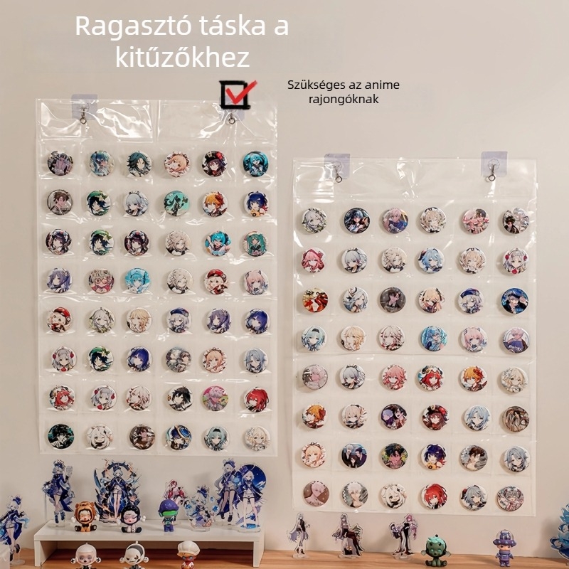 Fali tároló szervező - PVC anyag; kocka alak; téglalap modell; modern minimalista stílus; többfunkciós