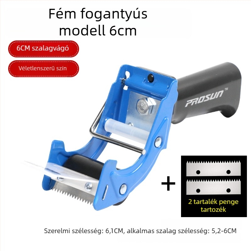 Kézi fém doboz-záró készülék átlátszó szalagvágóval; modellek: 8052/8062; anyag: vas; szalag szélesség legfeljebb 48 mm.