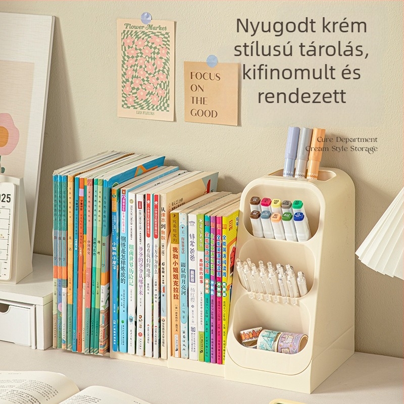 Asztali tároló rekeszekkel (Model 8090 • Anyag: Műanyag • Rekeszekkel • Logó nyomtatása: Igen • Testreszabás elérhető)