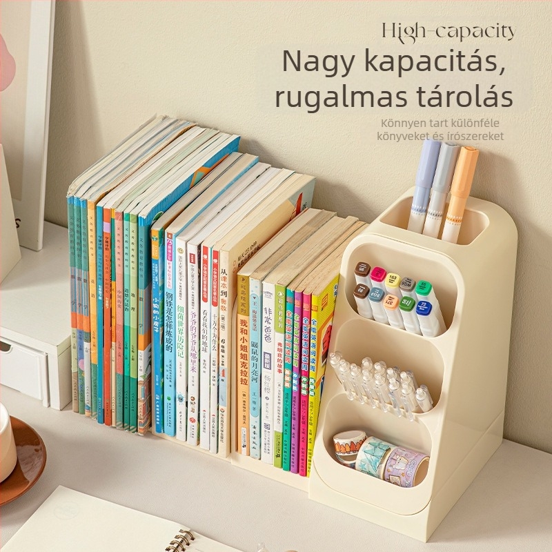 Asztali tároló rekeszekkel (Model 8090 • Anyag: Műanyag • Rekeszekkel • Logó nyomtatása: Igen • Testreszabás elérhető)