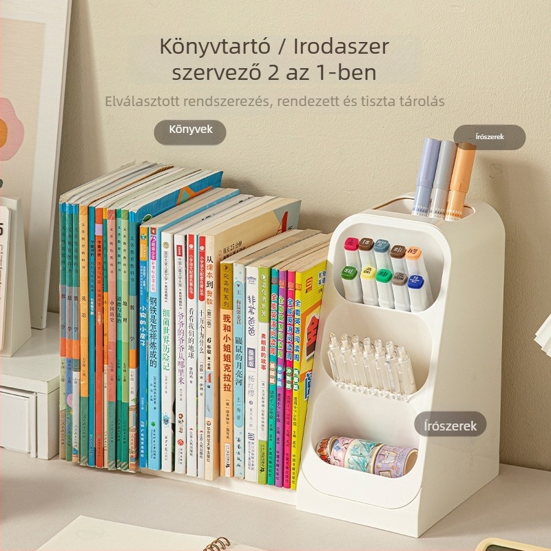 Asztali tároló rekeszekkel (Model 8090 • Anyag: Műanyag • Rekeszekkel • Logó nyomtatása: Igen • Testreszabás elérhető)