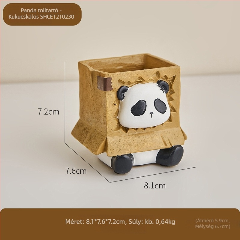 Panda tolltartó az íróasztalra – gyanta dekoratív figura, Márka Yisheng, Modell Shce1210227