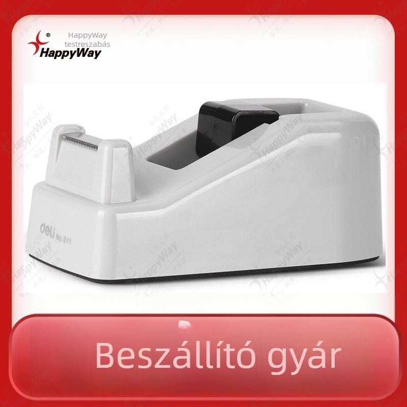 Deli 811 szalagadagoló, 26 mm-es görgő, max. 18 mm szélességű szalag, műanyag test, QR-kód gravírozás