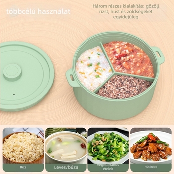 Kerámiás mikrohullámú gőzőtál – modern minimalista stílus, mindent egyben a hús és zöldségek párolásához és sütéséhez (Model WF2046547, 510 g)