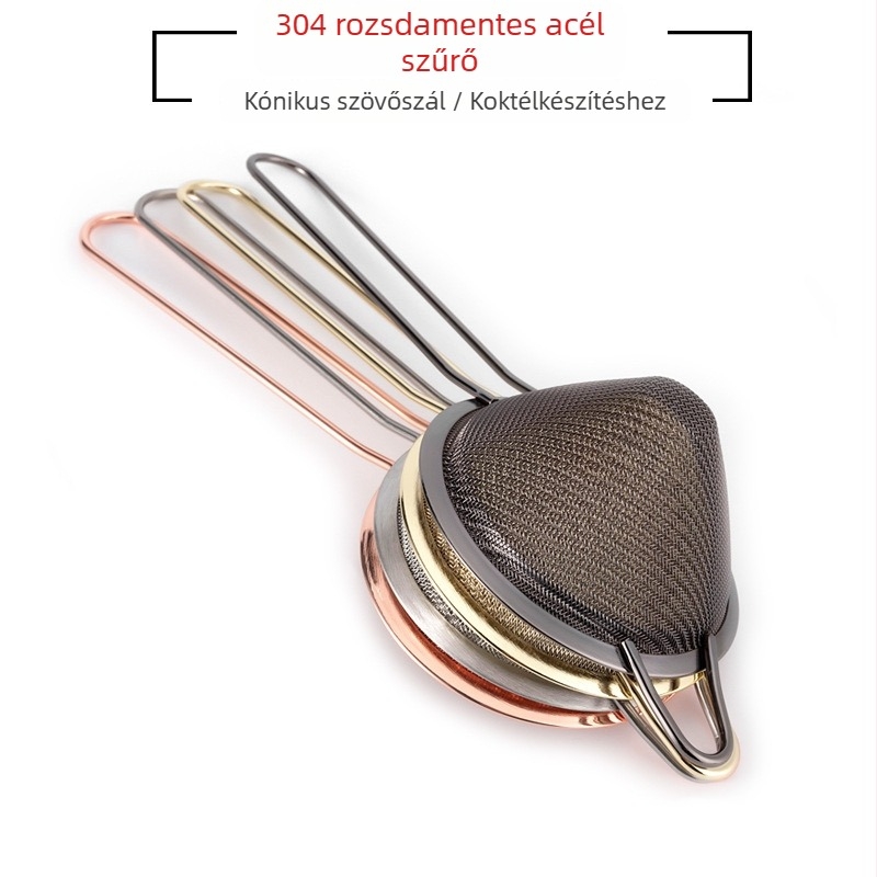 Bar háromszög szűrő háló koktélokhoz, kétszintű finom szűrés (Anyag: PP; Termékkód: Fhfzxzfqhmfmqh; Importált: Nem)