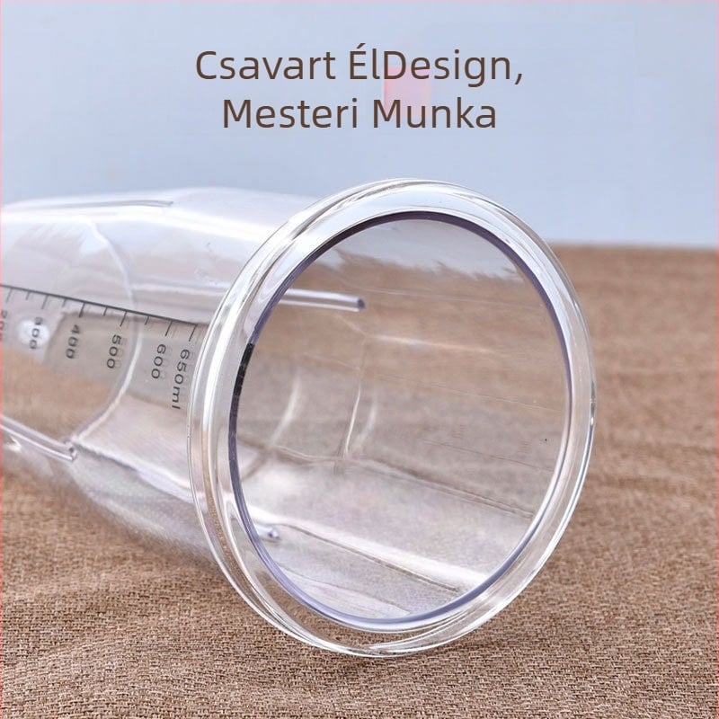 Kézihajtású tejes tea shaker mérőskálával – 3 részes készlet