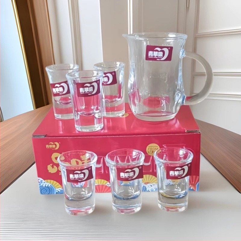 Ólommentes kristályból készült szeszes italo pohár készlet, kapacitás 1-100 ml, 6-10 darab, új kínai stílus