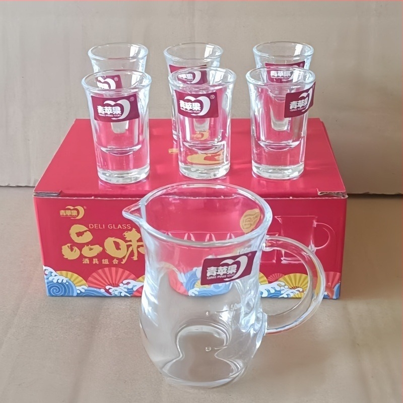 Ólommentes kristályból készült szeszes italo pohár készlet, kapacitás 1-100 ml, 6-10 darab, új kínai stílus