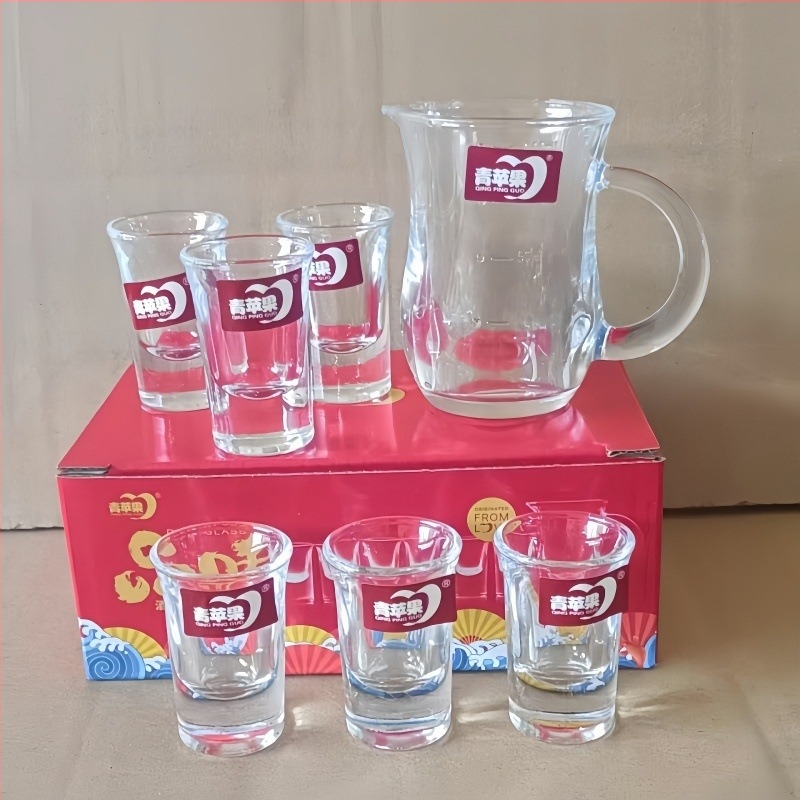Ólommentes kristályból készült szeszes italo pohár készlet, kapacitás 1-100 ml, 6-10 darab, új kínai stílus