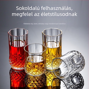 Üvegpohár, üveg anyag, modern minimalist stílus, fogantyú nélkül, lehetséges logó nyomtatás, kartondobozos csomagolás