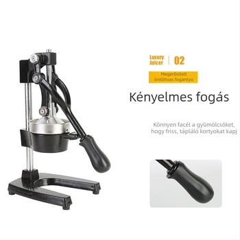 Kézi gyümölcsprés, rozsdamentes acél, nem elektromos, többfunkciós, gyors kioldás és könnyű tisztítás