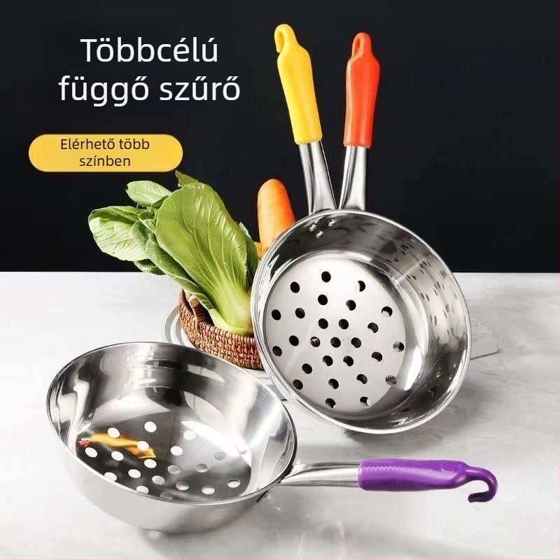 PP anyagú szűrőkanál kézzel készített garnéla leveshez, nagy lyukú halas kanál – Többfunkciós (Anyag: PP; Import: Nem; Funkció: Egyéb)