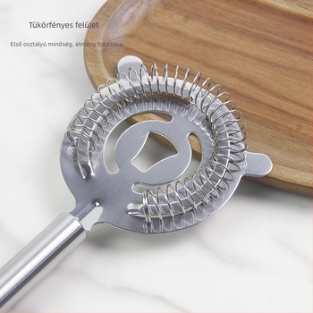 Rozsdamentes acél koktél szűrő – jégszűrés, Ice Filter sorozat, modell Ice Filter 1, logó nyomtatás lehetséges