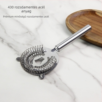 Rozsdamentes acél koktél szűrő – jégszűrés, Ice Filter sorozat, modell Ice Filter 1, logó nyomtatás lehetséges