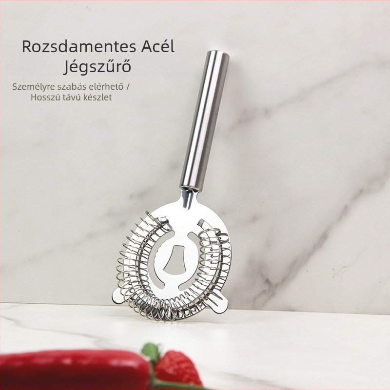 Rozsdamentes acél koktél szűrő – jégszűrés, Ice Filter sorozat, modell Ice Filter 1, logó nyomtatás lehetséges