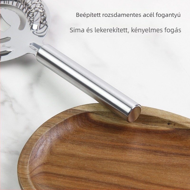 Rozsdamentes acél koktél szűrő – jégszűrés, Ice Filter sorozat, modell Ice Filter 1, logó nyomtatás lehetséges