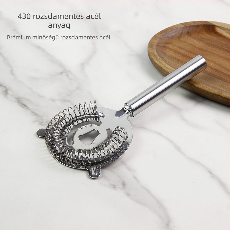 Rozsdamentes acél koktél szűrő – jégszűrés, Ice Filter sorozat, modell Ice Filter 1, logó nyomtatás lehetséges