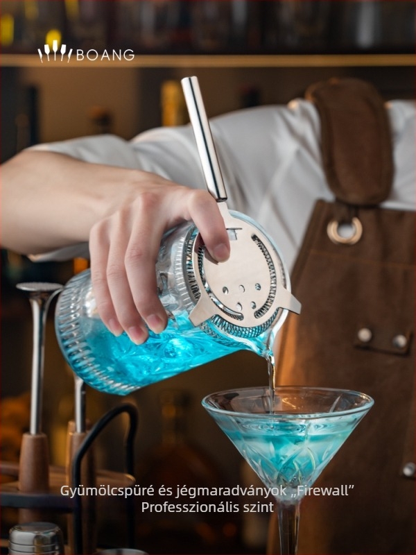 Bar eszköz: 304 rozsdamentes acél jégszűrő rács koktélokhoz