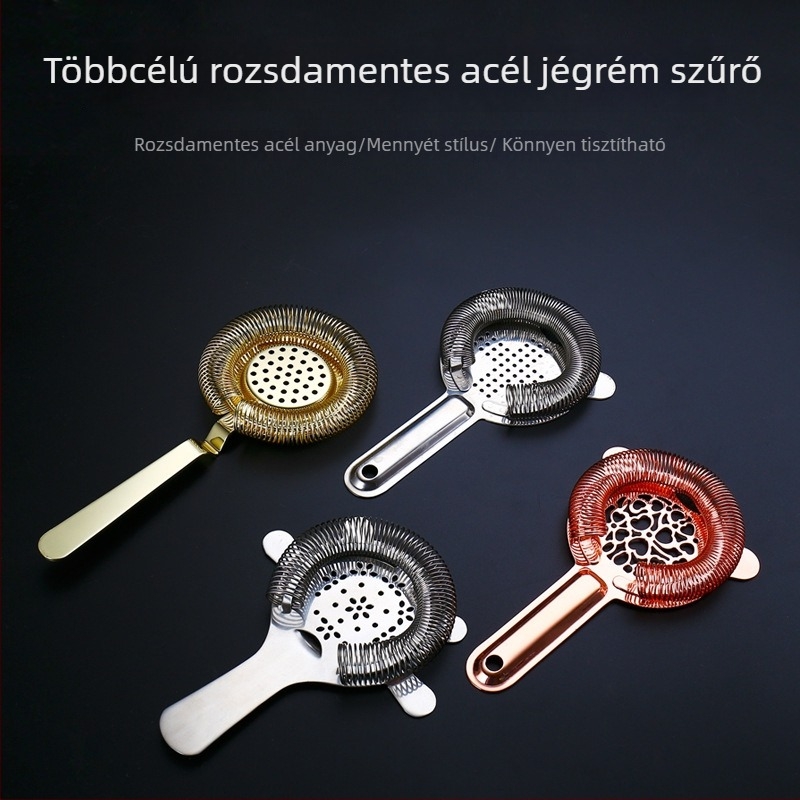 Koktél jeges szűrő – PP anyagú, pohárba keveréshez, bárban használható