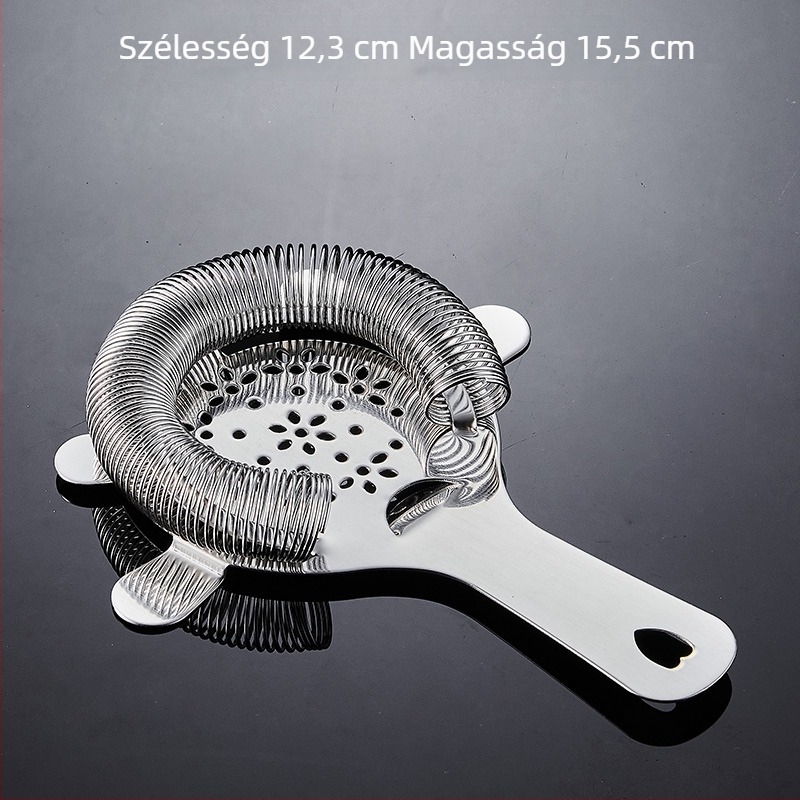 Bar jeges szűrő Hawthorne, európai stílus, 304 rozsdamentes acél, jégszűrő és borfiltr