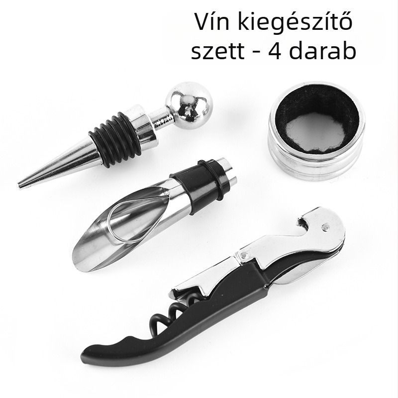 Tanson boros készlet, négy darab, anyagok: szénacél + rozsdamentes acél + ABS, ajándék dobozban