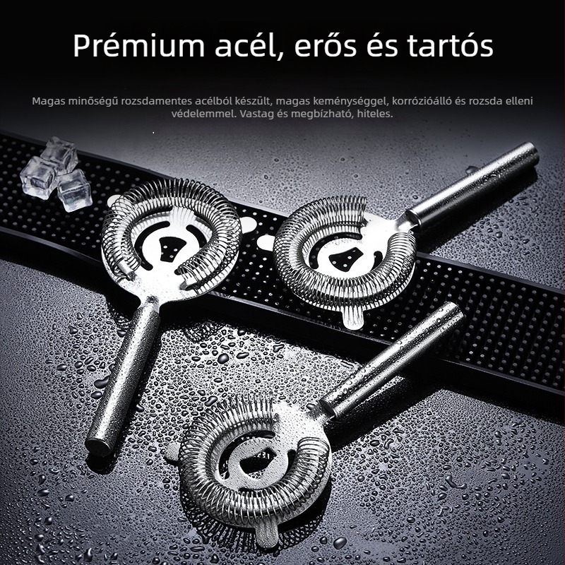 Rozsdamentes acélból készült jégszűrő bárhoz – jégszétválasztó és vízszűrő koktélokhoz