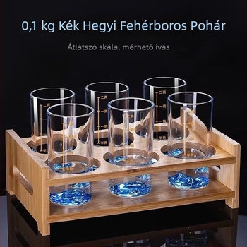 Borospohár, ólommentes kristályüveg, modern minimalist stílus, egy darab csomagolás
