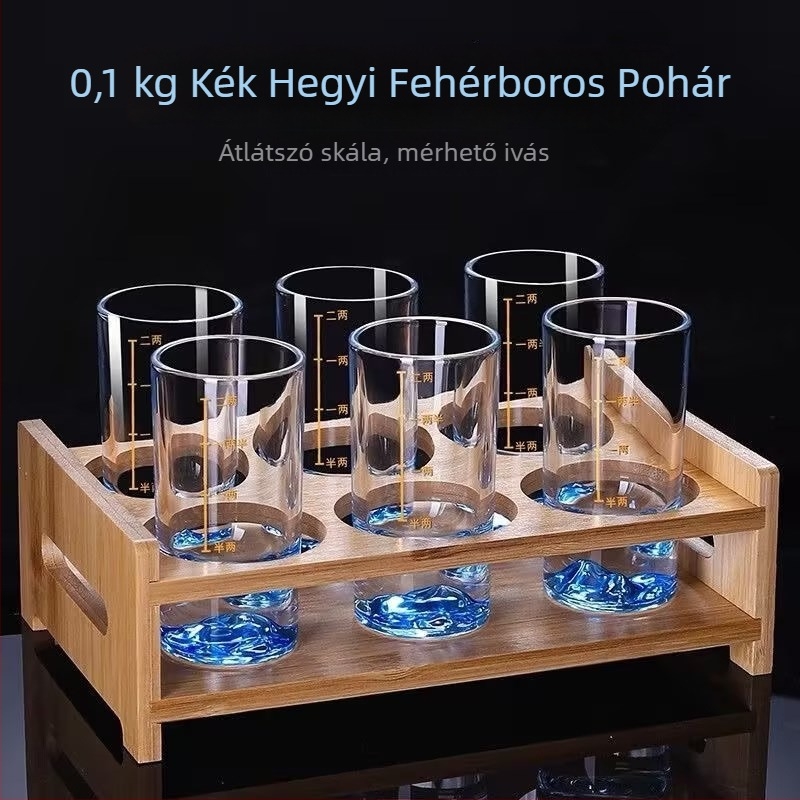 Borospohár, ólommentes kristályüveg, modern minimalist stílus, egy darab csomagolás