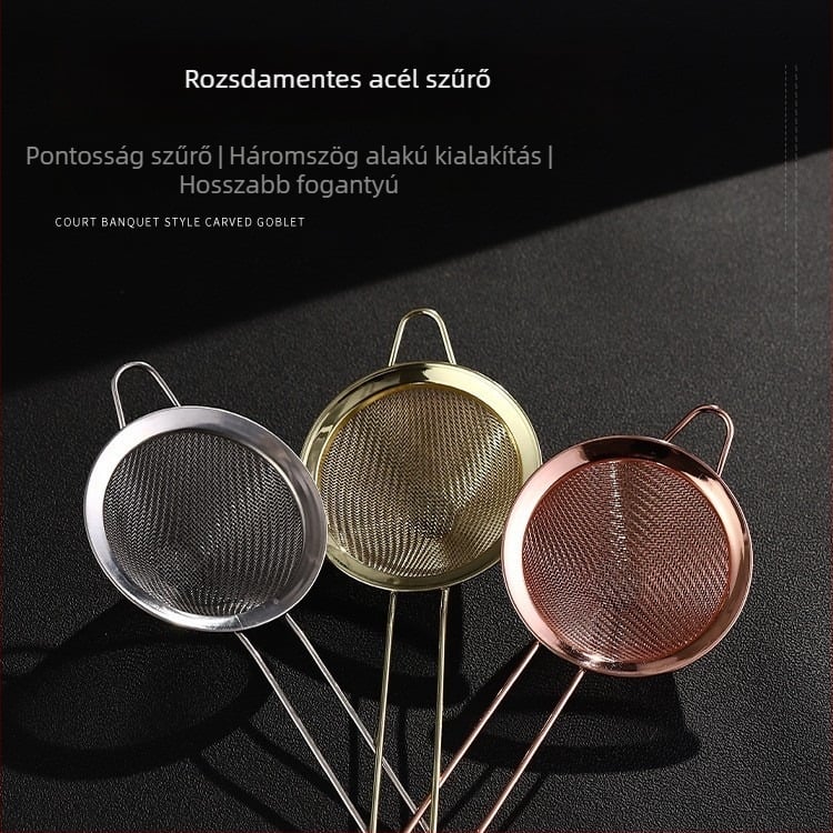 Bar jégszűrő koktélokhoz – dupla rétegű szűrő, jégelválasztó, PP anyag, eredet: Chaozhou