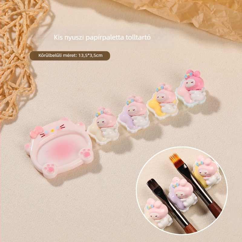 Manikűr tolltartó – Többfunkciós rajzfilm-paletta és tárolóállvány, Márka: Kaniu, Eredet: Zhejiang, Nettó tartalom: 42, Anyag: Egyéb