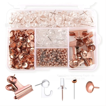 PinGuru Számlák mappa, rozsdamentes acél és nikkelezett huzal, modell Mixed, öt rekeszes doboz